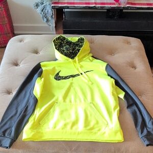 Nike Bright Yellow and Dark Gray Hoodie